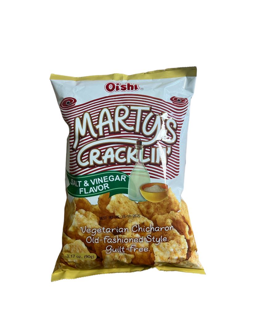 Martys Crackling Salt & Vinegar Flavor 90g - Oishi