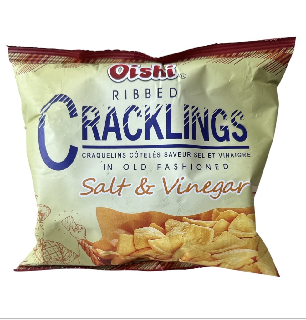 Oishi Ribbed Cracklings Salt & Vinegar 50g