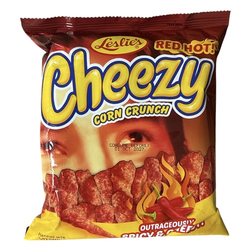 Cheese & Spicy Crunch Corn 70g - Leslie Cheezy